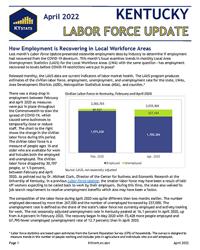 April 2022 Labor Force Update Image